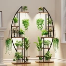 Bacekoll Plant Stand Indoor With Grow Lights, Tiered Tall Shelf, 63". Fixed Price $209.93.