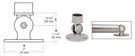 Crl HR15PFBS Brushed Stainless Adjustable Flange For 1-1/2" Tubing. Fixed Price $61.98.
