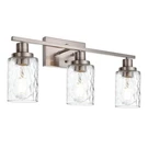 Melucee 3-LIGHT Bathroom Lights Modern Vanity Brushed Nickel Finish Wi.... Fixed Price $162.35.