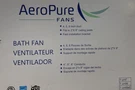 Aero Pure ABF110 G15 Or Designer Series Cfm Quiet Bath Fan,oil Rubbed Bronze. Fixed Price $125.99.