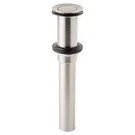 Signature Extended Press Type Pop-up Bathroom Drain No Overflow Brushed Nickel. Fixed Price $30.00.