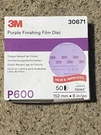 3M 30671 260L 6" Abrasive Sanding Discs, 600 Grit, Hook Loop, 50. Fixed Price $55.00.
