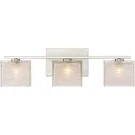 Westcap 3-LIGHT Bathroom Vanity In Brushed Nickel. Fixed Price $289.99.