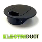 3.75" Round Pastic Office Computer Desk Table Grommets - Black Electriduct. Fixed Price $7.49.