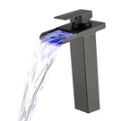 Led Bathroom Gunmetal Gray, Waterfall Tall Vessel Sink Faucet.... Fixed Price $109.62.