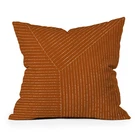 18"X18" Summer Sun Home Art Lines Square Throw Pillow Rust - Deny. Fixed Price $18.69.