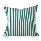 16"X16" Natalie Baca Bouquet Striped Square Throw Pillow Green - Deny Designs:. Fixed Price $16.99.