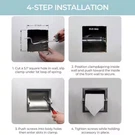 Forious Pro Bathroom Recessed Toilet Paper Holder Wall Mount W/ Bracket Nickel. Fixed Price $18.99.