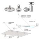 Crl GAS190BS 316 Brushed Stainless Glass Awning Support System Mounting Kit. Fixed Price $127.61.