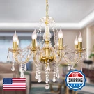 Bavnnro Gold Color Luxurious Candle Crystal Chandelier 8 Lights K9 Modern. Fixed Price $186.62.