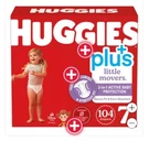 Size 7 Huggies Little Movers Baby Diapers, 41 + Lbs And Up, 104 Count. Fixed Price $67.99.