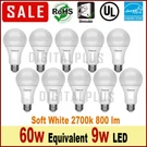 10 Pack 60W Equivalent 9W Maxlite Led Light Bulbs Soft White 2700K E26 Dimmable. Fixed Price $21.43.