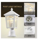 Moonlok White Outdoor Post Lights Set Of 2 Farmhouse Exterior Lamps. Fixed Price $35.00.