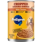 Pedigree Chopped Ground Dinner Adult Canned Soft Wet Dog Food With Chicken, 22. Fixed Price $31.49.