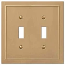 Amerelle Bethany 2 Gang Toggle Metal Wall Plate - Brushed Bronze. Fixed Price $9.95.