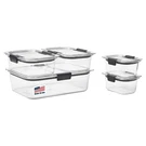 Rubbermaid Brilliance Food Storage Containers, Set Assorted (10-PIECE), Clear. Fixed Price $31.18.