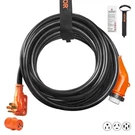 Vevor 30 Ft. Stw 6/3 + 8/1 50AMP 250 Volt Rv Power Generator Cord. Fixed Price $142.45.