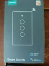 Moesgo 2ND Generation Wifi Single Fire Smart Switch 1-GANG White RF433. Fixed Price $19.99.