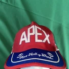 Vintage Apex Faucet 3-STRIPE Red White/blue Trucker Hat Snap Strap Missing I2. Fixed Price $31.31.