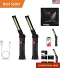 Portable Rechargeable Led Work Lights Set 2-PACK, Ideal For Home & Outdoor Use. Fixed Price $22.99.