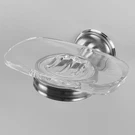 Franz Viegener Clear Soap Dish And Solid Brass Holder, Wall-mount, Satin Chrome. Fixed Price $34.99.