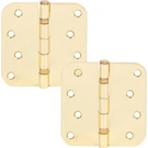 Ball Bearing Hinge, 4 Inches, 5/8" Radius Corner, 2-PACK, Polished Brass By Ston. Fixed Price $24.99.