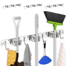 3 Pack Broom Holder Wall Mount Racks 4 Hooks Stainless Steel Mop Hold.... Fixed Price $26.85.