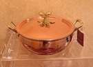 New Ruffoni Historia Hammered Copper Tin-lined Braiser/saute Pan 3.5-QT Acornlid. Fixed Price $397.45.