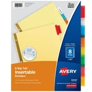 Lot Of 4 Sets Avery 8-TAB Binder Dividers, Insertable Multicolor Big Tabs 11111. Fixed Price $14.95.