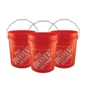 5 Gallon Purpose Plastic Buckets Homer Pails Paint Utility Job Pack Of 3 / 6. Fixed Price $13.41.