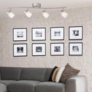 Hampton Bay 3 Ft. Brushed Nickel Led Ceiling Mounted Track Lighting 4 Heads. Fixed Price $35.99.