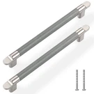 Trustmi Cabinet Pulls 5 Hole Centers: 7-1/2 Inches, Brushed Nickel + Grey. Fixed Price $21.99.