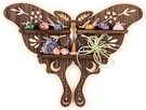 Anroye Luna Moth Crystal Shelf Display, Boho Pine Wood Wall Floating Shelves .... Fixed Price $56.99.