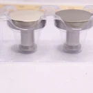(2-PK) Delta Pivoting Sliding Shower Door Knob Nickel 164228. Fixed Price $11.99.