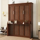 Queen Wall Murphy Bed Cabinet W/ Gas Pistons, Floating Shelf, Easy Fold. Fixed Price $771.79.