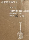 Jonathan Lighting JYL7601B Ojai Pendant 3-LIGHT Led Fixture 10"W Brass Gold. Fixed Price $75.00.