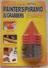 Painters Pyramid & Grabbers. Combo Pack. Red. 3 Ways: Support, Elevate Secure. Fixed Price $11.50.