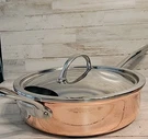 Williams Sonoma Ruffino Thermo-clad 4.5 Qt. Saut Pan W/lid Copper Damage. Fixed Price $179.00.
