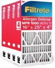 Filtrete 16X25X4 Air Filter Merv 11, Mpr 1000 Micro Allergen Defense 4-PACK, Fit. Fixed Price $75.49.