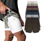 Mens 2 1 Swim Shorts Compression Liner Quick Dry Gym Running Trunks. Fixed Price $38.99.