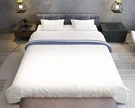 Minor Monkey 1000 Tc Egyptian Cotton Sheets Cal King White & Navy Blu Bed. Fixed Price $165.00.
