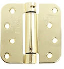 Cal-royal 4 In. Full Mortise Round Corner Spring Hinge Bright Brass Pack Of 2. Fixed Price $16.99.