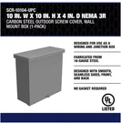 Southwire N3R 10" 4" D Carbon Steel Gray Screw-cover Wall Mount Box. Fixed Price $29.95.