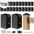 24 Pack Deck Railing Bracket Connectors For 2X4 Wood Posts, Heavy Duty Steel Sta. Fixed Price $85.14.