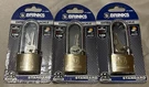 Brinks - 40MM Solid Brass Keyed Padlock With 2.5 Shackle Clearance 3 Piece Set. Fixed Price $29.99.
