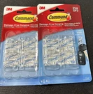 3M Command Damage Free Hanging Mini Hooks Clear 17006CLR- Count X 2 Pack. Fixed Price $8.95.