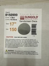 Sungold Abrasives 8150999 Silicon Carbide Grit Screen Sanding Discs 10-PA.... Fixed Price $36.79.