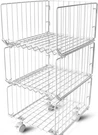 Stackable Storage Modern 3 Tiers Basket No Wheels Casters Utility Bins Only. Fixed Price $24.95.
