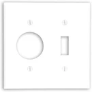 2 Gang Wall Plate 1 Toggle Single Device Outlet Cover White Thermoset. Fixed Price $10.47.
