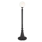 European Single White Globe Plug-in Outdoor Black Lantern Patio. Fixed Price $210.49.